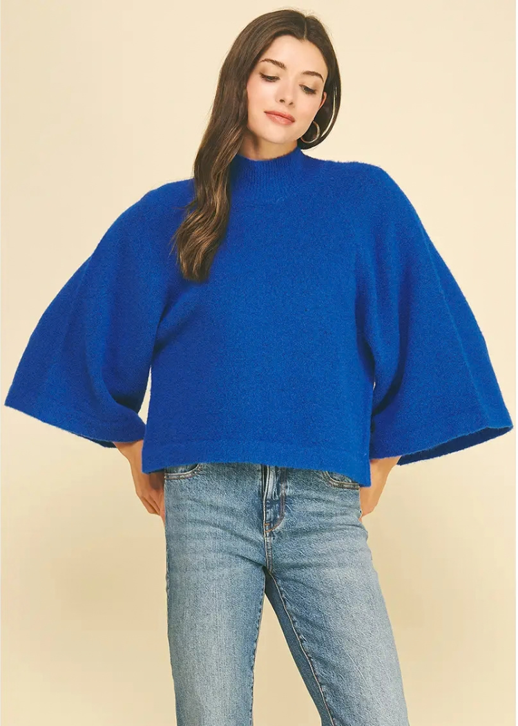 Thea Sweater - Royal Blue-Hand In Pocket