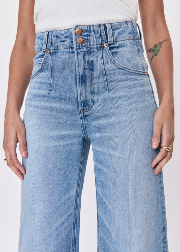 Pistola Lana Double Button Jean- Terrace-Hand In Pocket