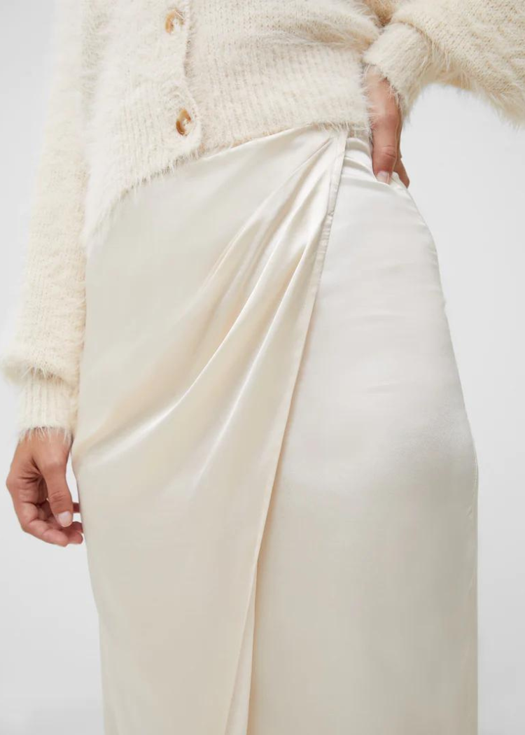 French Connection Inu Satin Wrap Midi Skirt ***FINAL SALE***-Hand In Pocket