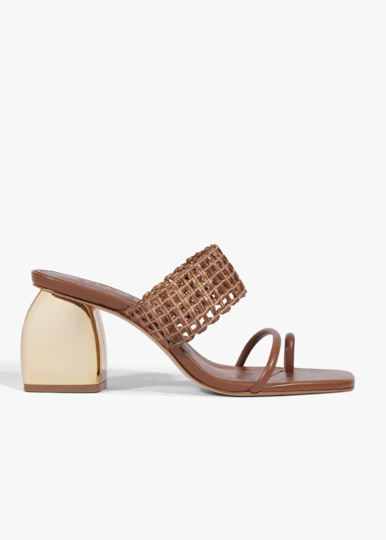 Schutz Aberdeen Heel- Cognac-Hand In Pocket