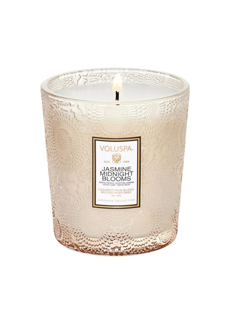 Voluspa 9oz Classic Jar Candle - Jasmine Midnight Blooms-Hand In Pocket