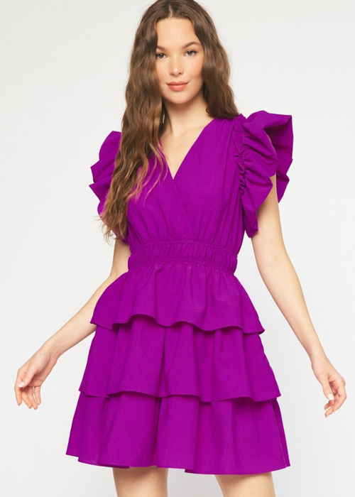 Leslie Ruffle Tiered Dress-Hand In Pocket