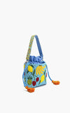 Lush Fruits Beaded Bucket Bag-Hand In Pocket