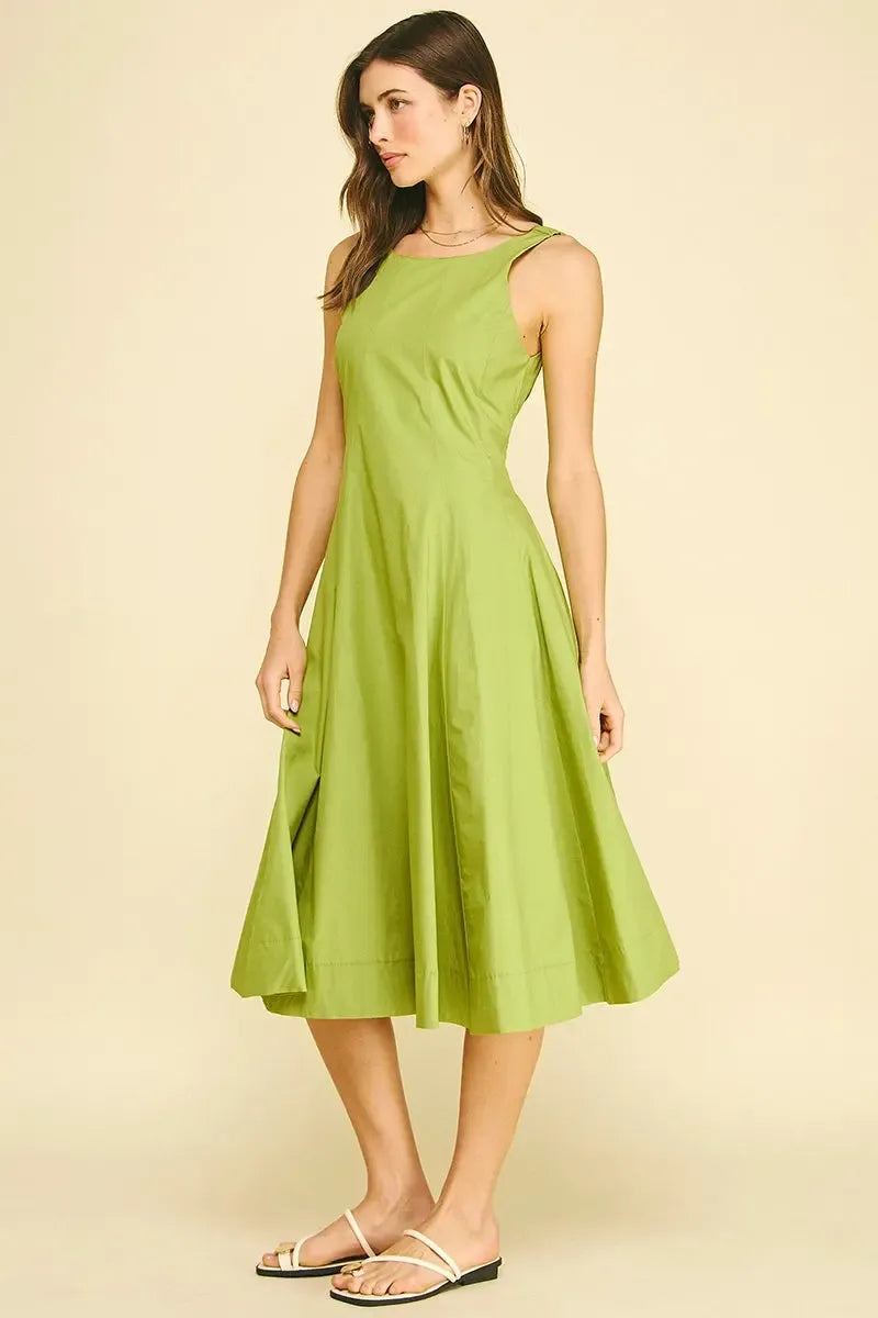 Margot Midi Dress - Matcha-Hand In Pocket