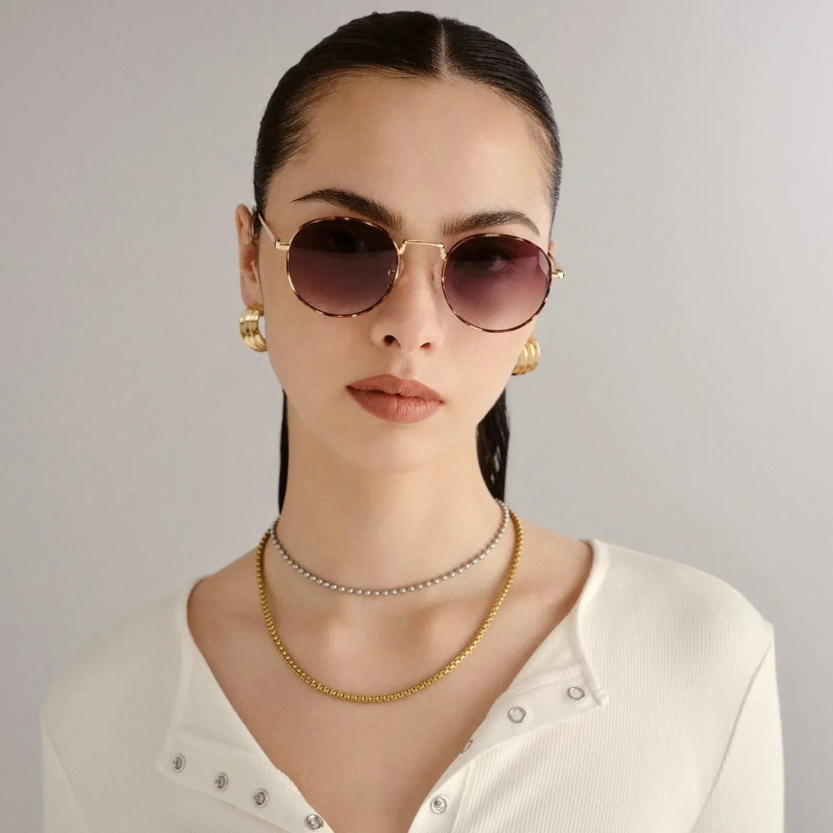 Le Specs Lost Legacy- Gold Tort-Hand In Pocket