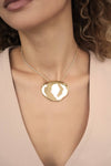 Molten Metal Pendant Necklace: Silver Plated / One Size-Hand In Pocket