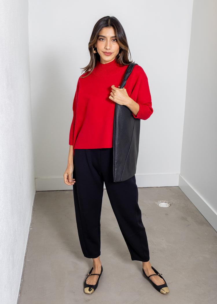 Aja Sweater- Scarlett-Hand In Pocket