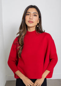 Aja Sweater- Scarlett-Hand In Pocket