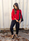 Aja Sweater- Scarlett-Hand In Pocket