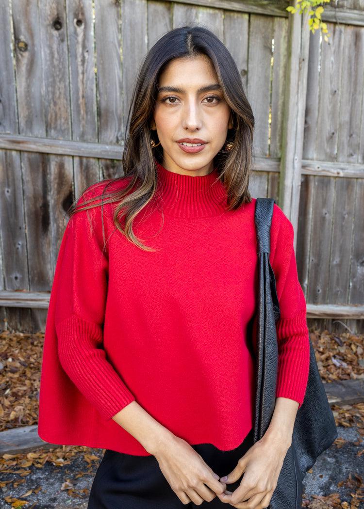Aja Sweater- Scarlett-Hand In Pocket