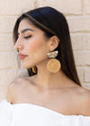 Layne Wedge Rattan Earrings-Hand In Pocket