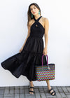 Sage Combo Tiered Dress ***FINAL SALE***-Hand In Pocket