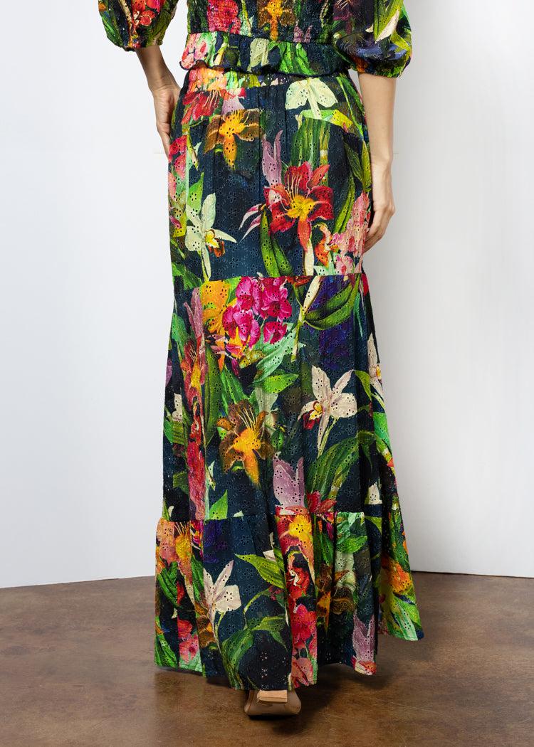Kaline Embroidered Maxi Skirt ***FINAL SALE***-Hand In Pocket