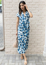 Tristan Floral V-Neck Side Knot Dress ***FINAL SALE***-Hand In Pocket