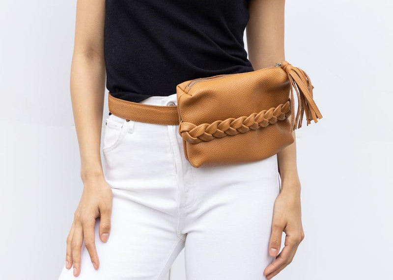 Ciel Belt Bag-Camel-Hand In Pocket