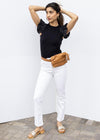Gillian Ruffle Knit Top-Black-Hand In Pocket