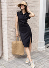 Nadia Side Ruched Shirtdress ***FINAL SALE***-Hand In Pocket