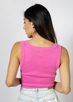 Michael Stars Elodie Crop Scoop Neck Tank-Azalea ***FINAL SALE***-Hand In Pocket