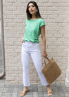 Michael Stars Trudy Crew Tee - Fern ***FINAL SALE***-Hand In Pocket