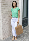 Michael Stars Trudy Crew Tee - Fern ***FINAL SALE***-Hand In Pocket