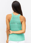 525 America Olivia Halter Tank-Cyan ***FINAL SALE***-Hand In Pocket