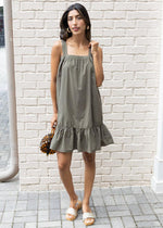 Bobi Square Neck Short Dress-Troop-***FINAL SALE***-Hand In Pocket