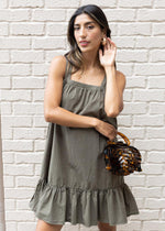 Bobi Square Neck Short Dress-Troop-***FINAL SALE***-Hand In Pocket