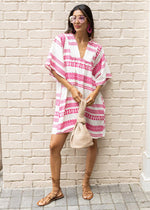 Zury Printed Dress- Fuchsia-***FINAL SALE***|EXTRA 25% OFF W/CODE:SUMMER25|-Hand In Pocket