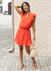 Tart Ezra Dress - Fiery Red-Hand In Pocket