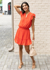 Tart Ezra Dress - Fiery Red-Hand In Pocket