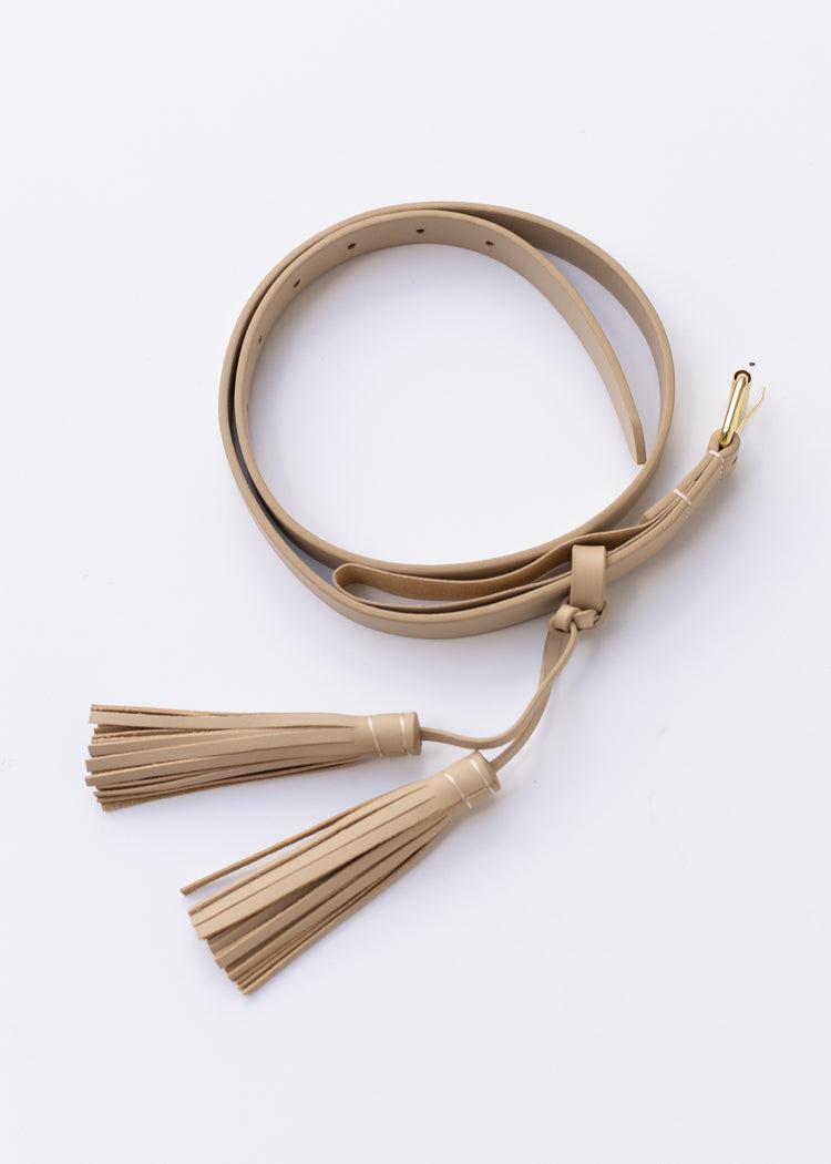 Cleobella Tassel Leather Belt - Ivory – Hand In Pocket display picture 1