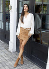 Blank NYC Pecan Skirt-Hand In Pocket