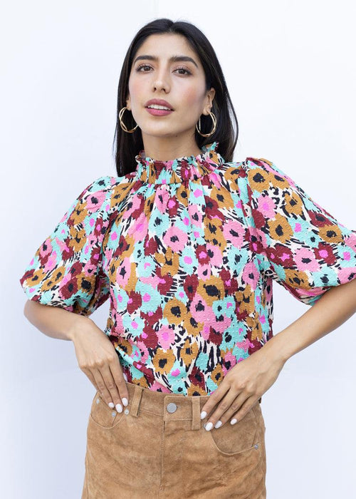 THML Whitney Multi Print Top-Hand In Pocket