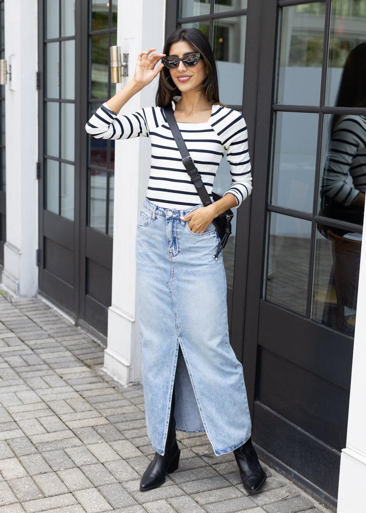 Rallie Stripe Long Sleeve Tee ***FINAL SALE***-Hand In Pocket