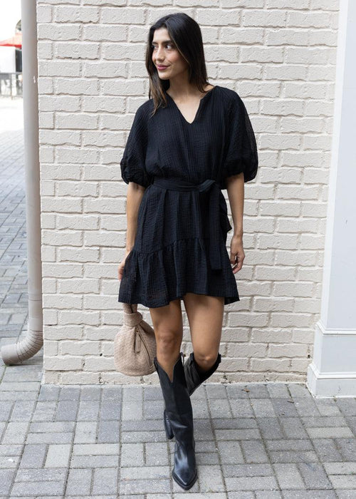 Raven Mini Dress-Hand In Pocket