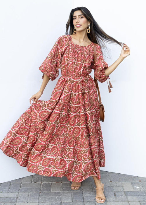 Cleobella Kamala Kaftan Dress-Hand In Pocket