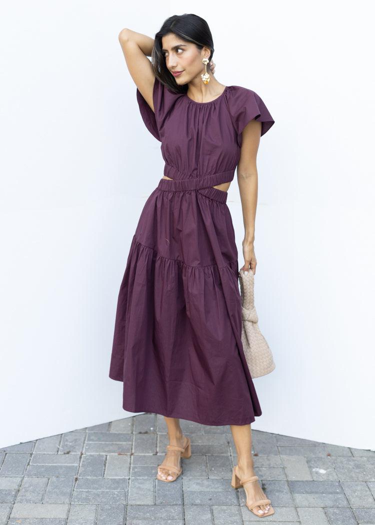 Allegra Cutout Midi Dress-Hand In Pocket