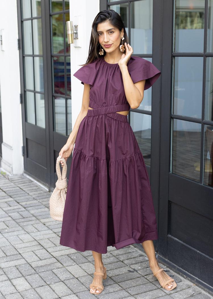 Allegra Cutout Midi Dress-Hand In Pocket