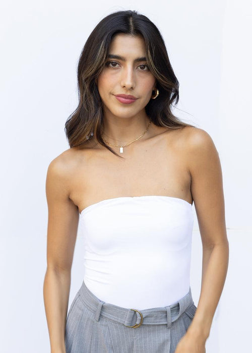 RD Style Second Skin Balla Bustier - White-Hand In Pocket