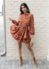Venus Button Up Mini Dress-Hand In Pocket