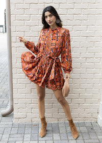 Venus Button Up Mini Dress-Hand In Pocket