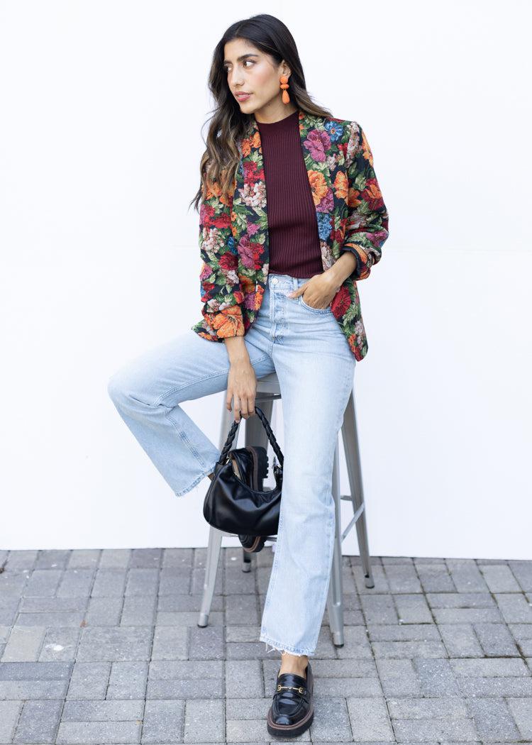 Kate Floral Blazer ***FINAL SALE***-Hand In Pocket