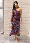 ASTR The Label Calista Dress- Blue Red Ditsy-***FINAL SALE***-Hand In Pocket