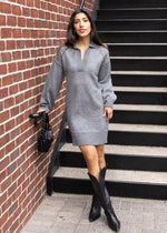 Amari Dress - Charcoal ***FINAL SALE***-Hand In Pocket