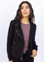 Bobi Moto Jacket ***FINAL SALE*** |EXTRA 30% OFF|-Hand In Pocket