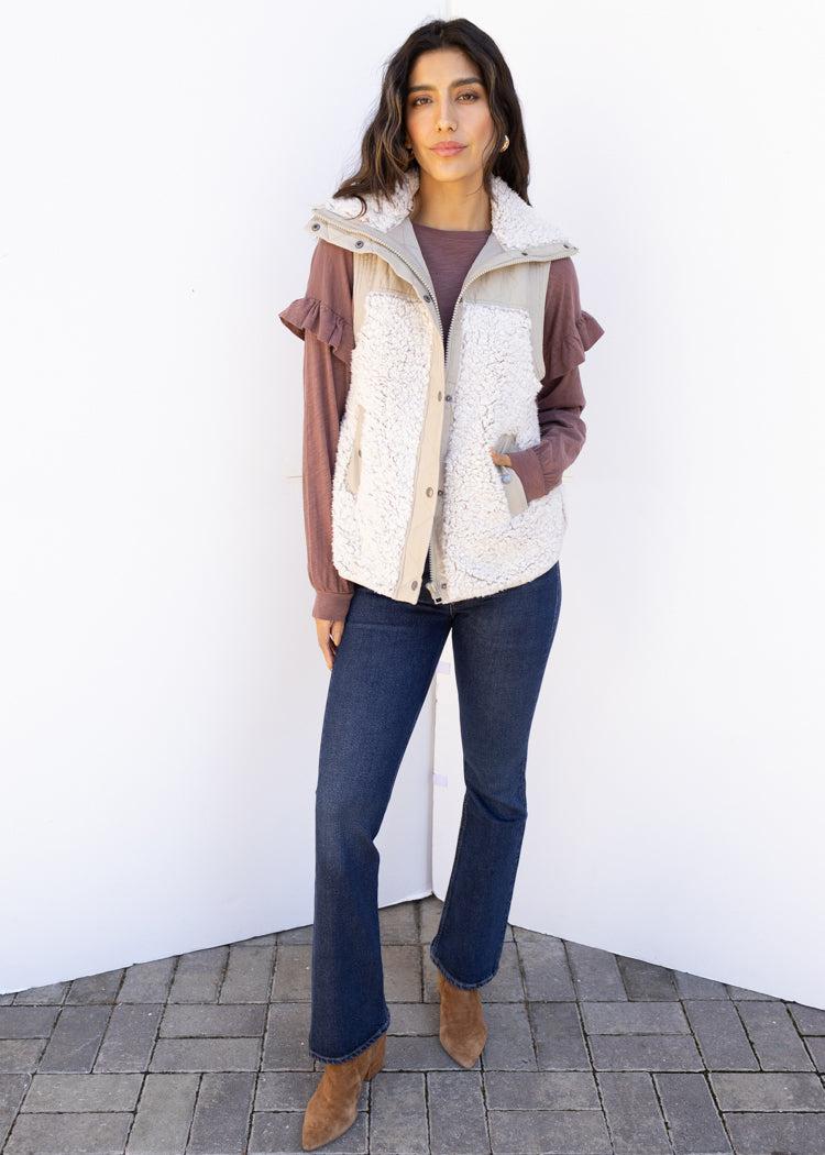 Blank NYC Angel Eyes Vest-Hand In Pocket