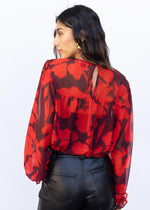 Ruffle Moment Blouse - Brushed Floral-Hand In Pocket