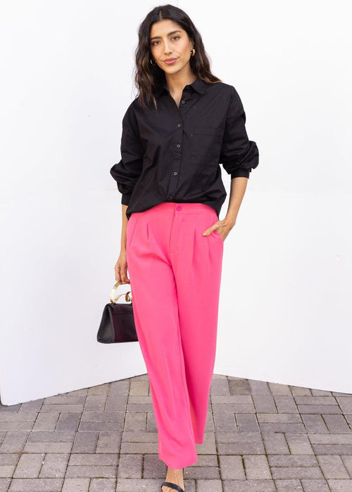 Central Park West Daisy Wide Leg Pants-Hand In Pocket