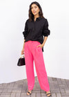 Central Park West Daisy Wide Leg Pants-Hand In Pocket