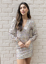 Adelyn Rae Randa Sequin Mini Dress-Hand In Pocket